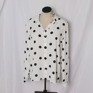 FOREVER21 Polka Dot Button Down Top